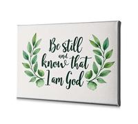 TFSW Toile décorative pour salle de bain Be Still And Know : A Divine Message - Décoration de salle à manger - 20 x 30 cm