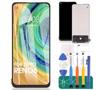TFT Pour Oppo Reno6 4G LCD Affichage Pour Oppo Reno6 Z Écran Remplacement Pour Oppo Reno 6 Écran Tactile Digitizer Sans Cadre (Noir, Sans Reconnaissance D'empreintes Digitales)