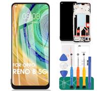 TFT Pour OPPO Reno8 5G LCD Affichage Pour OPPO Reno 8 5G Écran Remplacement Pour OPPO Reno 8 Touch CPH2359 Digitizer Avec Cadre (Noir, Pas De Fonction D'empreintes Digitales)