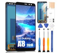 TFT pour Samsung Galaxy A8 2018 Écran LCD pour Galaxy A8 2018 SM-A530 Écran Tactile Digitizer Assemblée avec Réparation Kit (noir avec cadre, Sans déverrouillage d'empreinte digitale)