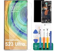 TFT pour Samsung Galaxy S23 Ultra 5G LCD Screen Replacement for Samsung Galaxy S23 Ultra SM-S918B SM-S918U Digitizer Touch Screen Assembly Kit de Réparation avec Cadre (Noir, Sans Fonction Empreinte