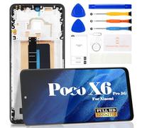 TFT Pour Xiaomi Poco X6 Pro 5G LCD Écran de Remplacement pour Xiaomi Poco X6 Pro 5G Écran Tactile Digitizer Assemblée Pièces de Réparation Kits (avec cadre, Noir)