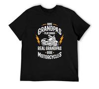 TFTFRRAUCR Limited Some Grandpas Play Bingo Real Grandpas Ride Motorcycle T-Shirt