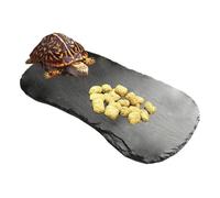 Tfwadmx Plateforme de prélasse pour Reptile, 28 x 14 cm, pour Tortue, mangeoire, Nourriture, Tortue en Ardoise, Plate-Forme de Repos pour lézard, Gecko, Dragon Barbu, caméléon, Serpent, Grenouille