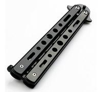 TFXWERWS Utile en Acier Inoxydable Pliant Papillon Formation Outil Trainer Noir