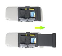 TFY Extension et Organisateur de Pare-Soleil de Voiture, Pare-Soleil Universel, Anti-Reflets, Support de Rangement pour Lunettes de Soleil, stylos et Cartes, Accessoires d'intérieur de Voiture