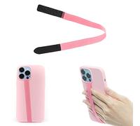 TFY Lot de 2 sangles élastiques pour téléphone portable, poignée fine universelle, support antidérapant pour téléphone portable, compatible avec la plupart des étuis de smartphones (rose)