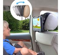 TFY Support pour Appuie-tête avec Attache à Angle Ajustable pour Lecteur DVD Portable à Écran Pivotant, Noir