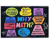 TFZQm Poster de salle de classe mathématique Pourquoi les mathématiques - Cadeau pour enseignant, collège ou classe primaire - Décoration de salle de classe - 15,2 x 20,3 cm