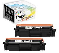 TG Imaging Lot de 2 cartouches de toner compatibles TN635 pour Brother TN-635 TN635BK TN635XL pour imprimantes HL-L8430CDW L8430CDWT L8570CDW MFC-L8730CDW L8930CDW L8970CDW MFC-EX575 Noir