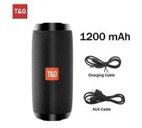 TG117 haut-parleur Bluetooth Portable TWS sans fil double basse colonne extérieure Boombox FM AUX TF carte lecteur de musique pour Camping équitation-Noir
