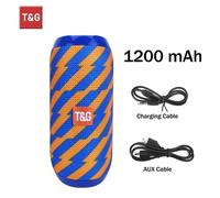 TG117 haut-parleur Bluetooth Portable TWS sans fil double basse colonne extérieure Boombox FM AUX TF carte lecteur de musique pour Camping équitation-BleuJaune
