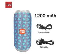 TG117 haut-parleur Bluetooth Portable TWS sans fil double basse colonne extérieure Boombox FM AUX TF carte lecteur de musique pour Camping équitation-Sky Bleu