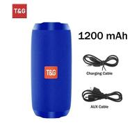 TG117 haut-parleur Bluetooth Portable TWS sans fil double basse colonne extérieure Boombox FM AUX TF carte lecteur de musique pour Camping équitation-Bleu