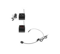 Power Dynamics TG40 Micro sans fil professionnel UHF 50 mètres, ensemble émetteur micro serre tête et récepteur écouteurs Noir