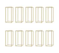 Tgatuell - Lot de 10 supports de fleurs dorés - 60 cm - En métal - Pour table - Pour la maison, une fête, un mariage