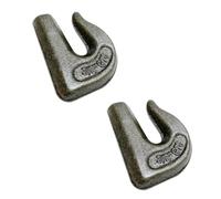 TGBoBiFiveY Lot de 2 crochets de chaîne forgés à souder de 9,5 cm, charge maximale de grade 70 : 2993,7 kg pour soudure sur tracteurs ou pelleteuses, camions, chariots élévateurs, remorques, voitures