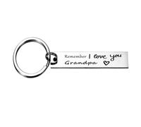 TGCNQ Prothers Day Grand-pere Cadeaux Grand-pere Keychain Keyring Rappelez-vous I Love You Grandpa Key Chain Cadeaux de la fete du Pere Grand-per