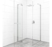 TGD New 80x80 cm porte de douche pivotante, verre transparent anticalcaire Easy Clean (SATTGDN80CRT)