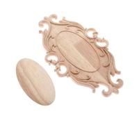 TGDGFKIAS Applique sculptée de Fleur Coeur en Bois chêne