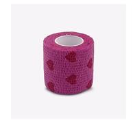 TGDGFKIAS Bande adhésive, Bande de bandage élastique auto-adhésive 4,8 m for le support, multicolore, plusieurs tailles(Pink Love,2.5cmX4.8cm)