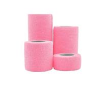 TGDGFKIAS Bande adhésive, Bande élastique auto-adhésive 4.8m, largeur 2.5-15cm, multicolore for genou, cheville, épaule(Pink 2,10cmx4.8m)
