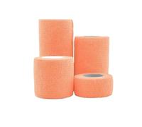 TGDGFKIAS Bande adhésive, Bande élastique auto-adhésive 4.8m, largeur 2.5-15cm, multicolore for genou, cheville, épaule(Orange 2,5cmx4.8m)
