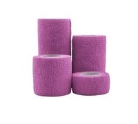 TGDGFKIAS Bande adhésive, Bande élastique auto-adhésive 4.8m, largeur 2.5-15cm, multicolore for genou, cheville, épaule(Purple,2.5cmx4.8m)