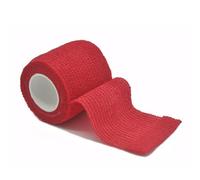TGDGFKIAS Bande adhésive, Ruban Bandage Élastique Auto-Adhésif Multicolore 2,5-10 cm x 4,8 m(Rosso,2.5cm X 4.8m)