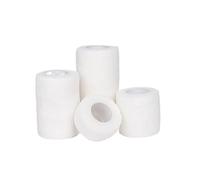 TGDGFKIAS Bande adhésive, Tailles multiples multicolores de bandage élastique auto-adhésif 4,8 m for le soutien(White,5cm X 4.8m)