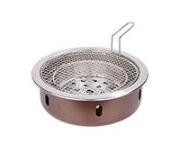 TGDGFKIAS Barbecue à Charbon Multifonctionnel, Barbecue coréen au Charbon de Bois sans fumée 39 cm x 13 cm Multicolore Lot de 1(A)