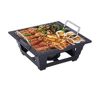 TGDGFKIAS Barbecue à Charbon Multifonctionnel, Barbecue coréen sans fumée et sans Alcool, en Acier Inoxydable 304, antiadhésif, Plusieurs Tailles, for l'intérieur et l'extérieur(20cm*10cm)