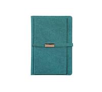 TGDGFKIAS Business Padfolio Dossier de conférence, Organisateur A5 Portable Business Buckle Conference Notebook Business Zippé(Green)