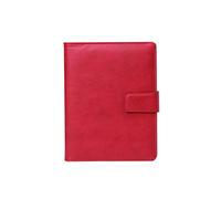TGDGFKIAS Business Padfolio Dossier de conférence, Organiseur en Cuir A5 Business for réunions, entretiens, Affaires zippé(Rosso)