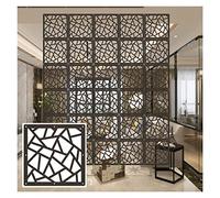 TGDGFKIAS Cloison Suspendue, Paravent Suspendu en Bois et Plastique Noir, Gravure ajourée, 29 x 29 cm, 1 à 50 Panneaux(25pcs)