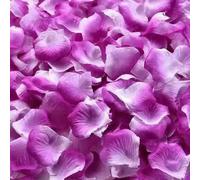 TGDGFKIAS Fleurs de Rose artificielles, Pétales de Roses artificielles en Soie, Multicolores, for décoration Mariage, Saint-Valentin, 100, 500, 1000 pièces(Purple White,500pcs)