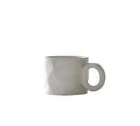 TGDGFKIAS Grandes tasses à café en céramique, Mug en porcelaine for café et gruau avec anse anneau multicolore 450 ml(White)