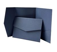 TGDGFKIAS Invité de mariage, Faire-part de mariage personnalisés, vierges et pliés en poche, avec enveloppes, multicolores, lot de 20 à 25 pièces(Blu,25pcs)