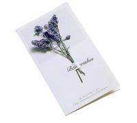 TGDGFKIAS Invité de mariage, Lot de 10 cartes d'invitation de mariage pliantes faites à la main avec fleurs séchées, vierges à l'intérieur, multicolores(Color 05)