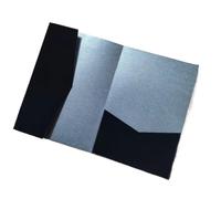 TGDGFKIAS Invité de mariage, Lot de 25 faire-part de mariage avec enveloppes, triple volet, velours noir nacré, 130 x 185 mm
