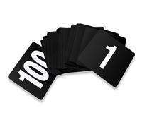 TGDGFKIAS Le numéro du restaurant, Numéros de table 1-25/50/100 Plastique Double Face Noir 95x100mm Paquet de 25/50/100(1-100)