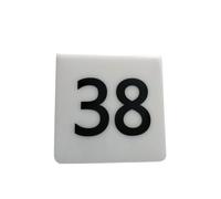 TGDGFKIAS Le numéro du restaurant, Numéros de table triangulaires en acrylique recto verso en forme de V 8 x 8 x 7 cm, lot de plusieurs ensembles(1 to 70)