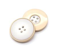 TGDGFKIAS Les Boutons pour Coudre, Lot de 15 Boutons Ronds décoratifs en métal, 4 Trous, Multicolores, Plusieurs Tailles(White,25mm 3Pcs)