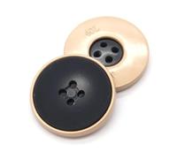 TGDGFKIAS Les Boutons pour Coudre, Lot de 15 Boutons Ronds décoratifs en métal, 4 Trous, Multicolores, Plusieurs Tailles(Schwarz,20mm 3Pcs)