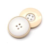 TGDGFKIAS Les Boutons pour Coudre, Lot de 15 Boutons Ronds en résine et métal à 4 Trous for Couture de vêtements, Multicolores, Plusieurs Tailles(White,18mm 3Pcs)