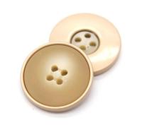 TGDGFKIAS Les Boutons pour Coudre, Lot de 15 Boutons Ronds en résine et métal à 4 Trous for Couture de vêtements, Multicolores, Plusieurs Tailles(Beige,15mm 3Pcs)