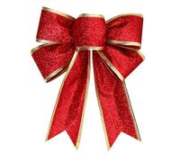 TGDGFKIAS Nappe de Table en Satin pour Les fêtes, 1 nœud en Ruban, décoration for Sapin de Noël, fête de Noël et Nouvel an, Multicolore, 20 x 25 cm(Rosso)