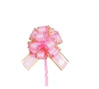 TGDGFKIAS Nappe de Table en Satin pour Les fêtes, Lot de 10 nœuds décoratifs Multicolores de 17 cm for Les fêtes, Les Mariages, Les Cadeaux et Les paniers Cadeaux.(Roze)