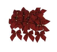 TGDGFKIAS Nappe de Table en Satin pour Les fêtes, Nœuds Multicolores for Sapin de Noël, Lot de 10 ou 20(A06,20pcs)