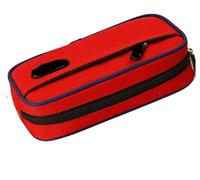 TGDGFKIAS Trousse à crayons de grande capacité, Lot de 2 trousses à crayons créatives, jolies trousses de rangement for garçons et filles, grande boîte de papeterie for les écoles(Rosso)